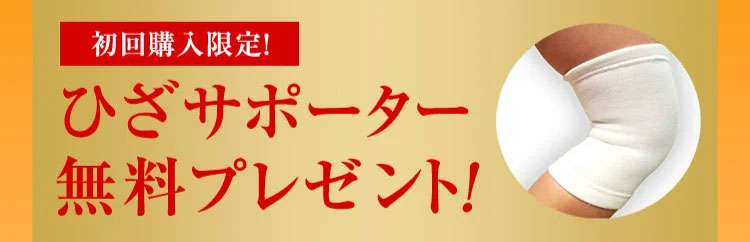 初回購入限定！ひざサポーター無料プレゼント！