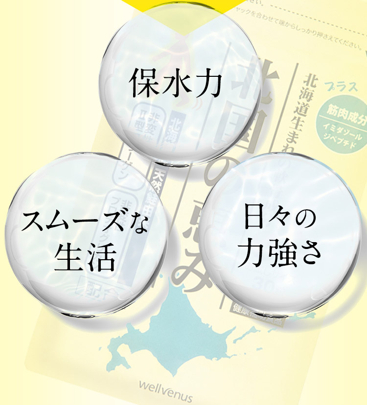 保水力 日々の力強さ スムーズな生活